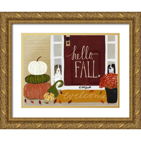 Porch Gold Ornate Wood Framed Art Print with Double Matting by Doucette, Katie