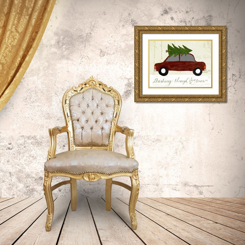 Dashing Gold Ornate Wood Framed Art Print with Double Matting by Doucette, Katie