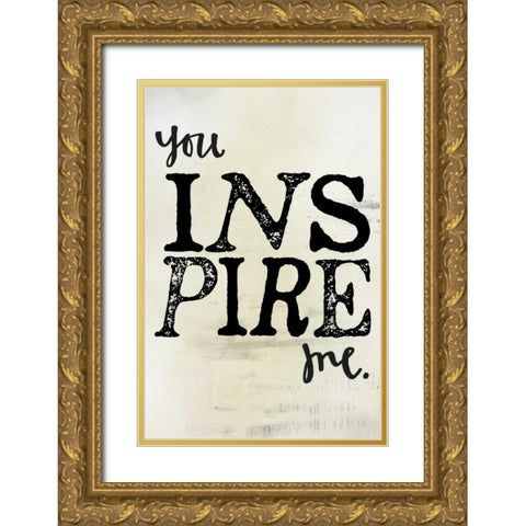 Inspire Me Gold Ornate Wood Framed Art Print with Double Matting by Doucette, Katie