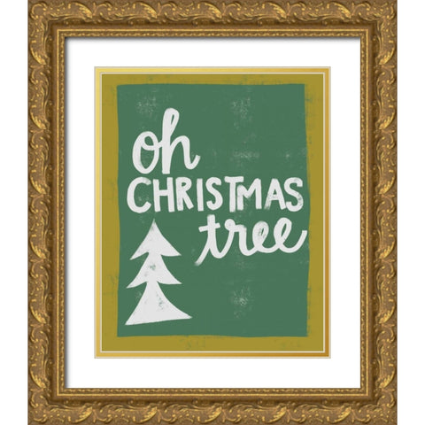 Christmas Tree II Gold Ornate Wood Framed Art Print with Double Matting by Doucette, Katie