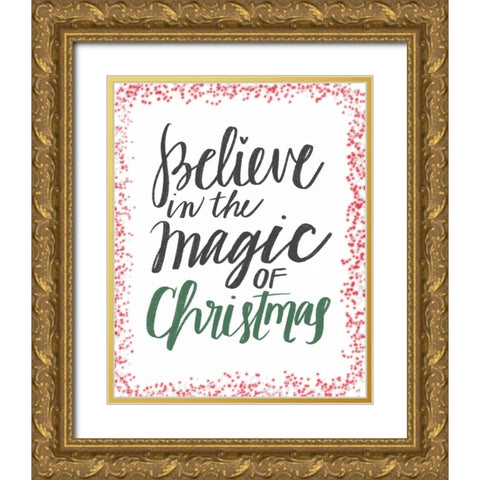 Magic of Christmas Gold Ornate Wood Framed Art Print with Double Matting by Doucette, Katie