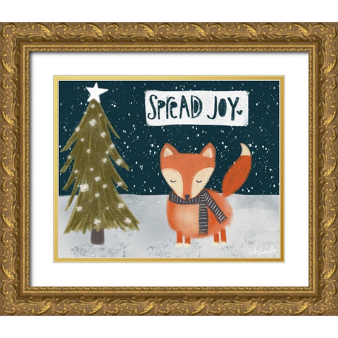 Spread Joy Gold Ornate Wood Framed Art Print with Double Matting by Doucette, Katie