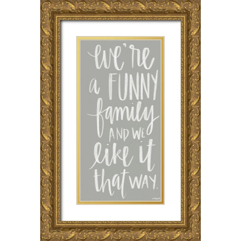Funny Family Gold Ornate Wood Framed Art Print with Double Matting by Doucette, Katie