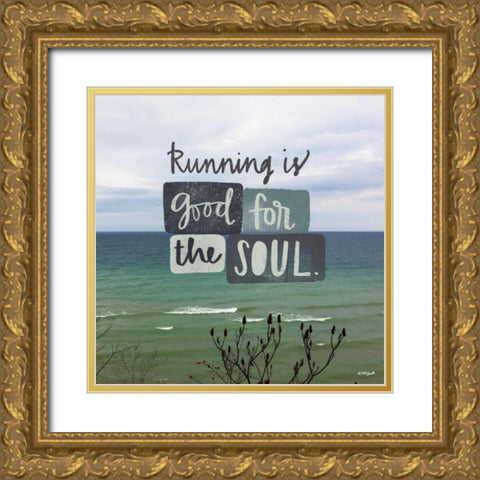 Running Gold Ornate Wood Framed Art Print with Double Matting by Doucette, Katie