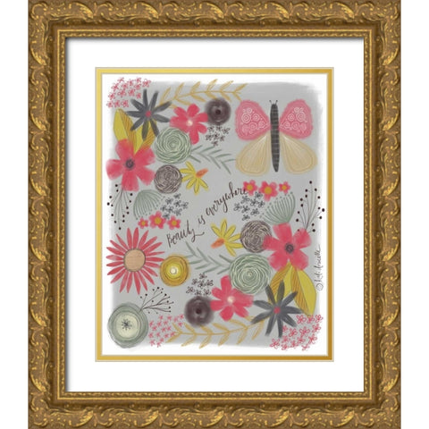 Beauty is Everywhere Gold Ornate Wood Framed Art Print with Double Matting by Doucette, Katie
