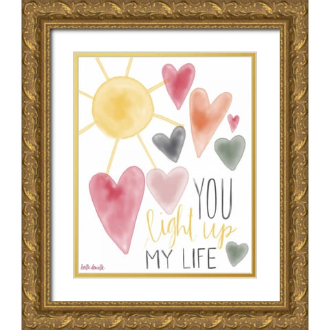 You Light Up My Life Gold Ornate Wood Framed Art Print with Double Matting by Doucette, Katie