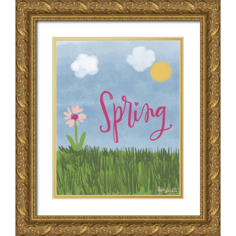 Spring Gold Ornate Wood Framed Art Print with Double Matting by Doucette, Katie