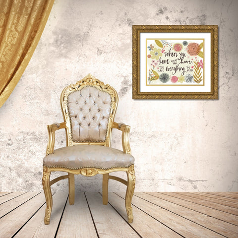Love What You Have Gold Ornate Wood Framed Art Print with Double Matting by Doucette, Katie