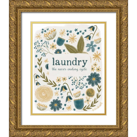 Laundry Cycle Gold Ornate Wood Framed Art Print with Double Matting by Doucette, Katie