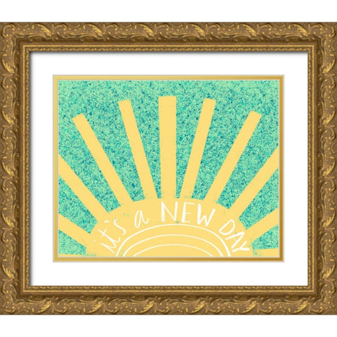 New Day Gold Ornate Wood Framed Art Print with Double Matting by Doucette, Katie