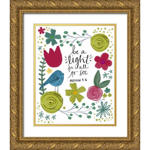 Be a Light Gold Ornate Wood Framed Art Print with Double Matting by Doucette, Katie