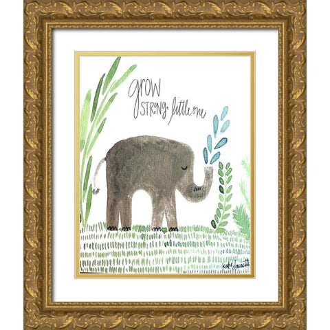 Grow Strong Gold Ornate Wood Framed Art Print with Double Matting by Doucette, Katie