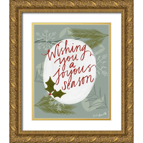 Joyous Season Gold Ornate Wood Framed Art Print with Double Matting by Doucette, Katie