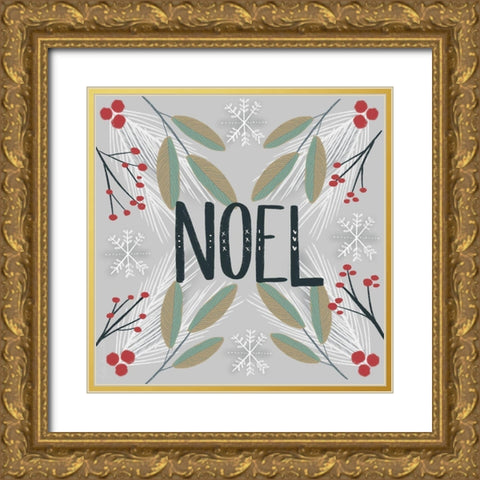 Noel Gold Ornate Wood Framed Art Print with Double Matting by Doucette, Katie