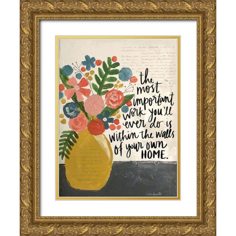 Within the Walls of Your Home Gold Ornate Wood Framed Art Print with Double Matting by Doucette, Katie