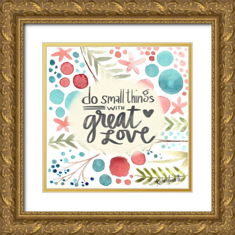 Great Love Gold Ornate Wood Framed Art Print with Double Matting by Doucette, Katie