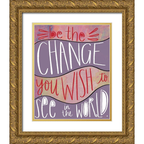 Change II Gold Ornate Wood Framed Art Print with Double Matting by Doucette, Katie