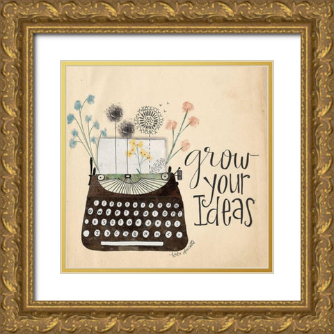 Grow Your Ideas Gold Ornate Wood Framed Art Print with Double Matting by Doucette, Katie