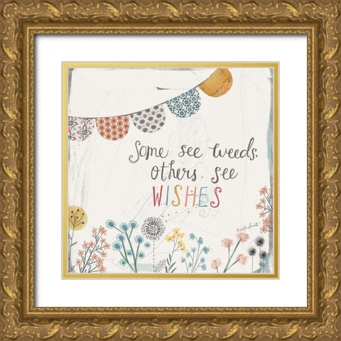 Weeds and Wishes Gold Ornate Wood Framed Art Print with Double Matting by Doucette, Katie