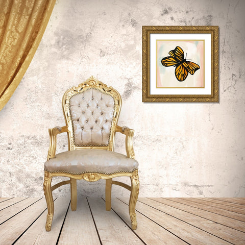 Butterfly II Gold Ornate Wood Framed Art Print with Double Matting by Doucette, Katie