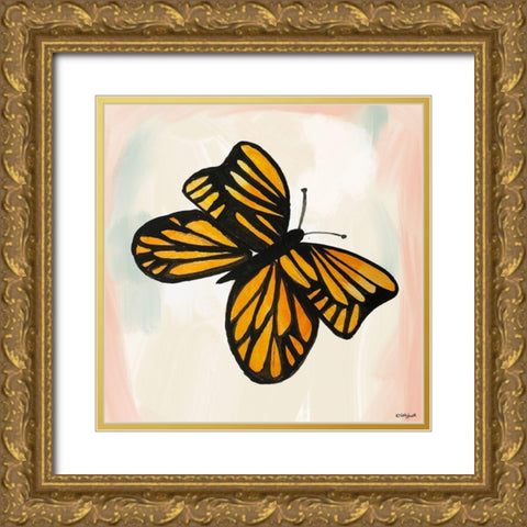 Butterfly II Gold Ornate Wood Framed Art Print with Double Matting by Doucette, Katie