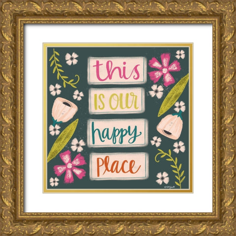 This is Our Happy Place Gold Ornate Wood Framed Art Print with Double Matting by Doucette, Katie