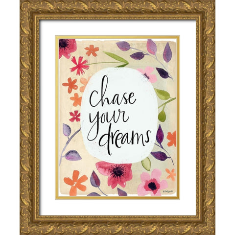 Chase Your Dreams Gold Ornate Wood Framed Art Print with Double Matting by Doucette, Katie