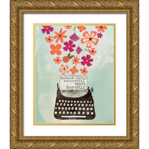 Successful Woman Gold Ornate Wood Framed Art Print with Double Matting by Doucette, Katie