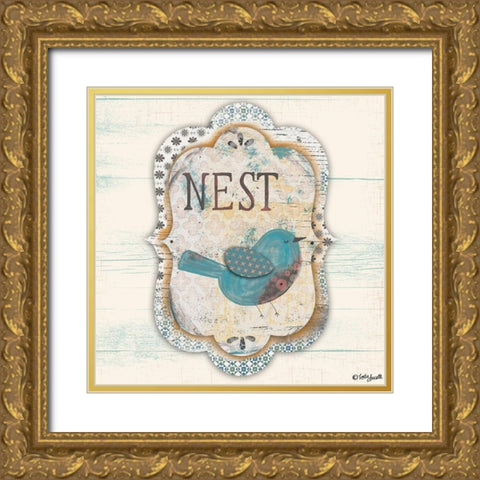 Nest Gold Ornate Wood Framed Art Print with Double Matting by Doucette, Katie