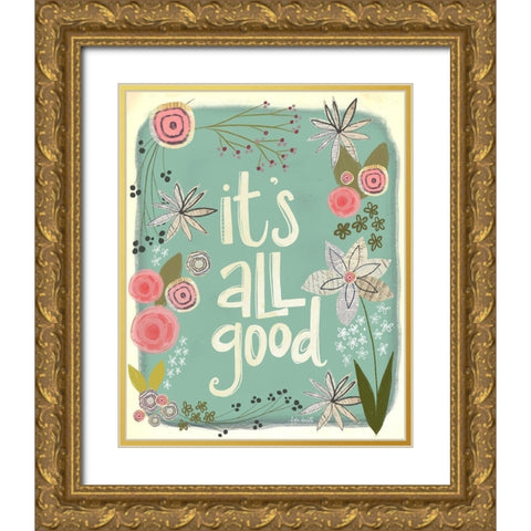 All Good Spring Gold Ornate Wood Framed Art Print with Double Matting by Doucette, Katie