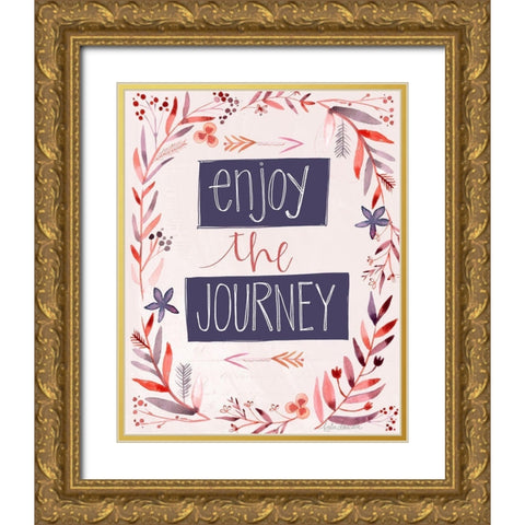 Enjoy the Journey Gold Ornate Wood Framed Art Print with Double Matting by Doucette, Katie