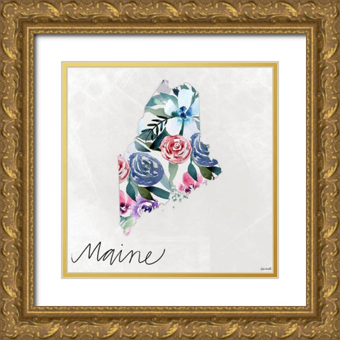 Maine Gold Ornate Wood Framed Art Print with Double Matting by Doucette, Katie