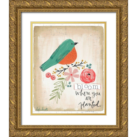 Planted Gold Ornate Wood Framed Art Print with Double Matting by Doucette, Katie