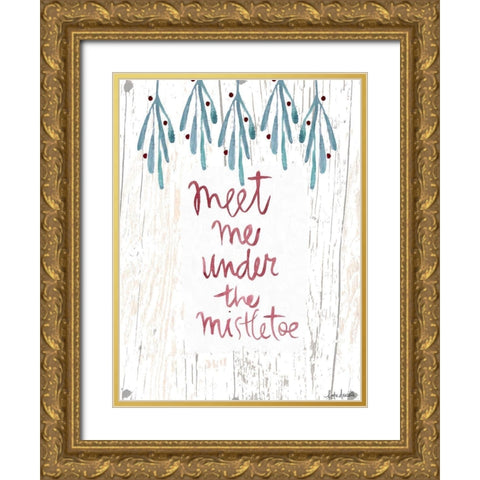 Under the Mistletoe Gold Ornate Wood Framed Art Print with Double Matting by Doucette, Katie