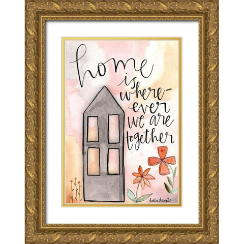Home Together Gold Ornate Wood Framed Art Print with Double Matting by Doucette, Katie