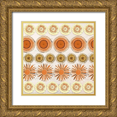 Bohemian Autumn Gold Ornate Wood Framed Art Print with Double Matting by Doucette, Katie