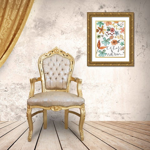 Cozy and Warm Gold Ornate Wood Framed Art Print with Double Matting by Doucette, Katie