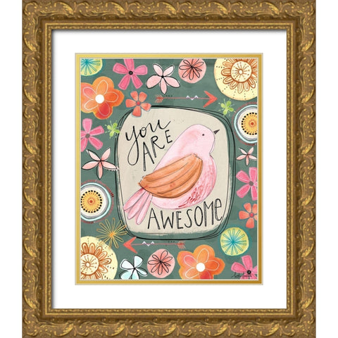 Awesome Gold Ornate Wood Framed Art Print with Double Matting by Doucette, Katie