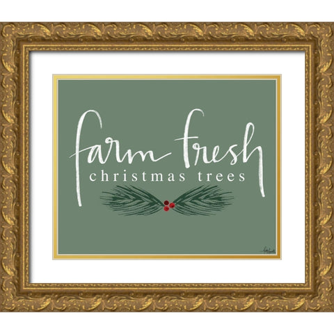 Farm Fresh Gold Ornate Wood Framed Art Print with Double Matting by Doucette, Katie