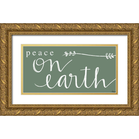 Peace on Earth Gold Ornate Wood Framed Art Print with Double Matting by Doucette, Katie