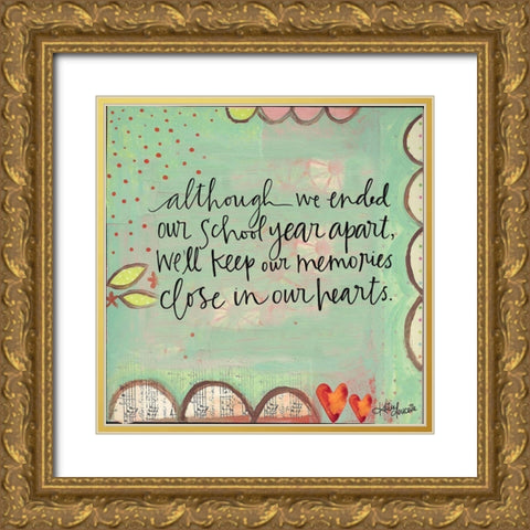 School Year Memories Gold Ornate Wood Framed Art Print with Double Matting by Doucette, Katie
