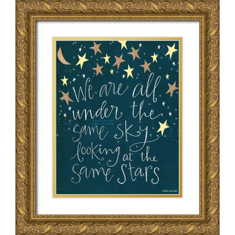 Same Sky, Same Stars Gold Ornate Wood Framed Art Print with Double Matting by Doucette, Katie