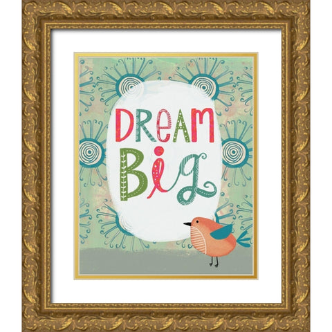 Whimsical Dream Gold Ornate Wood Framed Art Print with Double Matting by Doucette, Katie