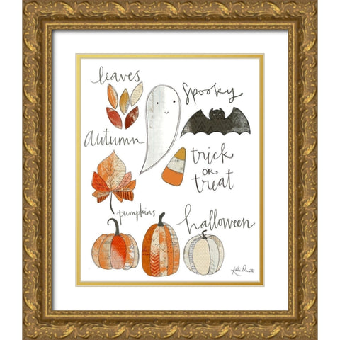 Halloween Art Gold Ornate Wood Framed Art Print with Double Matting by Doucette, Katie
