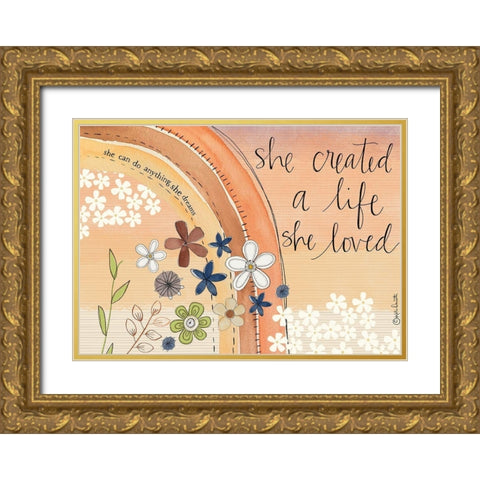 A Life She Loved Gold Ornate Wood Framed Art Print with Double Matting by Doucette, Katie