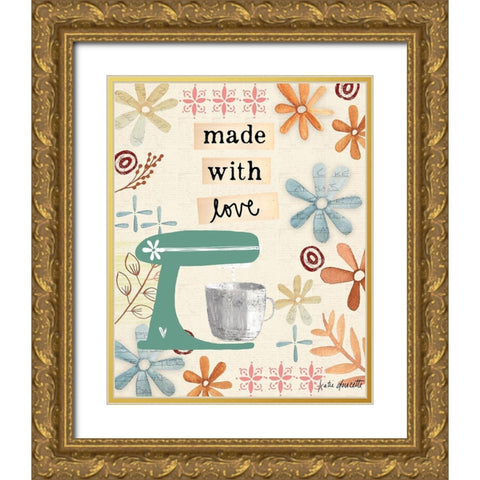 Made with Love Gold Ornate Wood Framed Art Print with Double Matting by Doucette, Katie