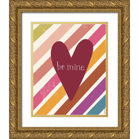 Be Mine Gold Ornate Wood Framed Art Print with Double Matting by Doucette, Katie