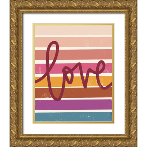 Love Gold Ornate Wood Framed Art Print with Double Matting by Doucette, Katie