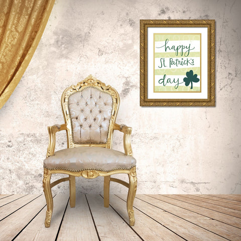 St. Patricks Day Gold Ornate Wood Framed Art Print with Double Matting by Doucette, Katie