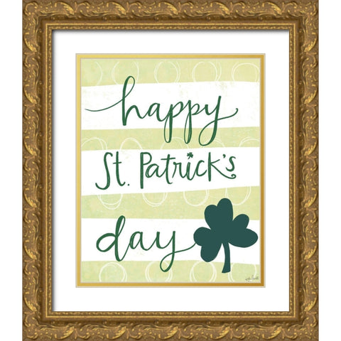 St. Patricks Day Gold Ornate Wood Framed Art Print with Double Matting by Doucette, Katie